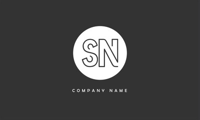 SN, NS, S, N Abstract Letters Logo Monogram