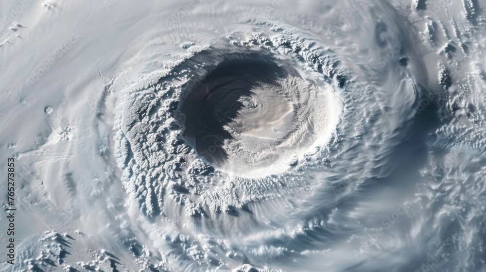 Poster a closer look at a powerful winter storm as observed from space with a circular feature that could b