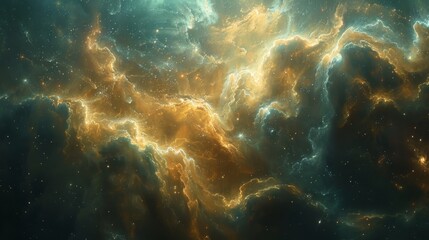 Obraz premium A striking depiction of the universal energy connecting all beings with intricate patterns of stars and galaxies swirling and merging together to form a collective consciousness.