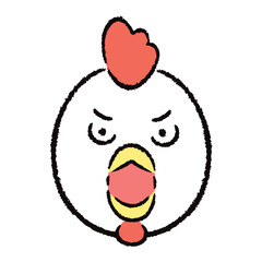 激怒している雄鶏の顔のイラスト素材