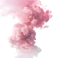 light pink smoke on white background