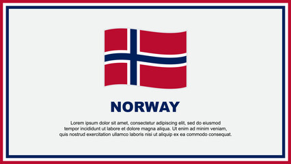 Norway Flag Abstract Background Design Template. Norway Independence Day Banner Social Media Vector Illustration. Norway Banner