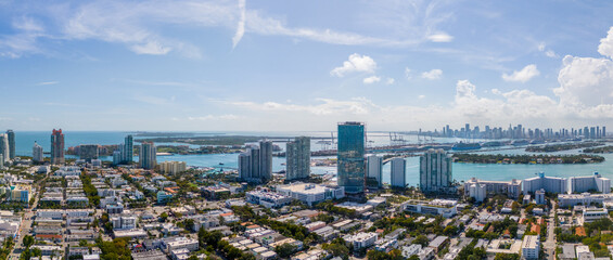 Aerial establishing photo Miami Beach FL 2024