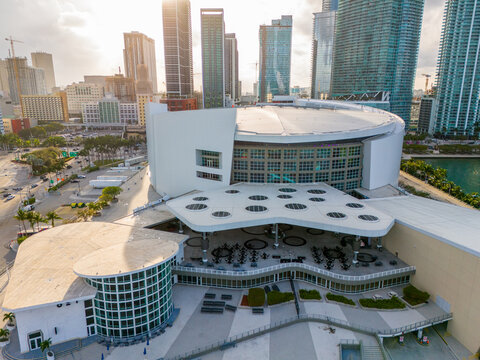 Aerial photo Kaseya Center Downtown Miami