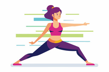 yoga girl vector illustration