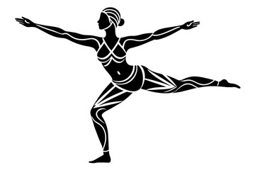 Fototapeta na wymiar yoga silhouette vector illustration