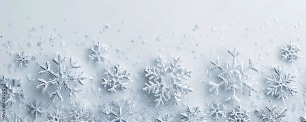 Poster a white background with a snowflake pattern