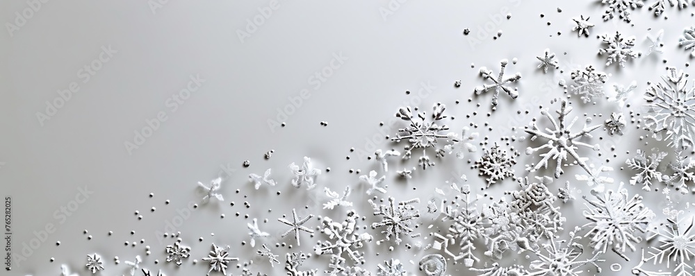Poster a white background with a snowflake pattern