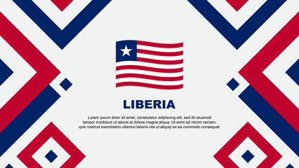 Liberia Flag Abstract Background Design Template. Liberia Independence Day Banner Wallpaper Vector Illustration. Liberia Template