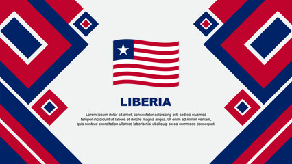 Liberia Flag Abstract Background Design Template. Liberia Independence Day Banner Wallpaper Vector Illustration. Liberia Cartoon