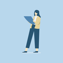 Flat illustration character design business concept