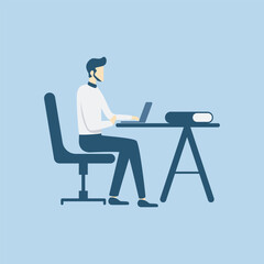 Flat illustration character design business concept