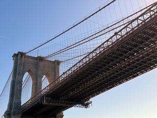 Brooklyn Bridge Blue Sky 