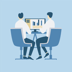 Flat illustration character design business concept