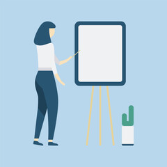 Flat illustration character design business concept