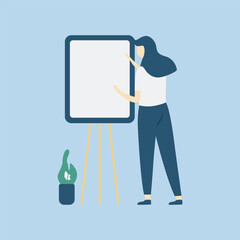 Flat illustration character design business concept