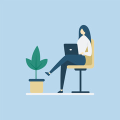 Flat illustration character design business concept