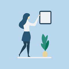 Flat illustration character design business concept