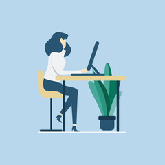 Flat illustration character design business concept