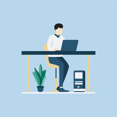 Flat illustration character design business concept