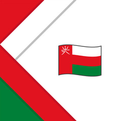 Oman Flag Abstract Background Design Template. Oman Independence Day Banner Social Media Post. Oman Illustration