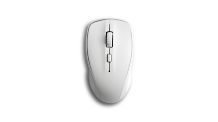 Computer mouse isolated on transparent background, top view