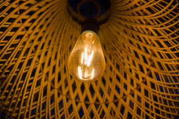 hanging lamps made of woven bamboo, ideal for all types of environment.
