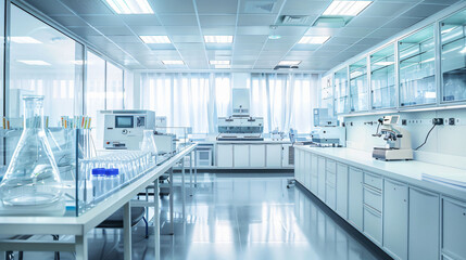 Clean and sterile laboratory environment, depicting precision and scientific professionalism.
