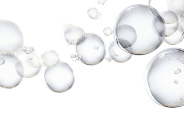 This image presents mesmerizing air bubbles, isolated against a clean white background, offering a glimpse of the ephemeral beauty found in the simplest of phenomena.