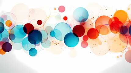 Seamless pattern with pastel watercolor dots in various sizes