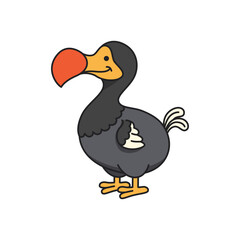 Cute cartoon Dodo bird vector illustration. © YKreatif