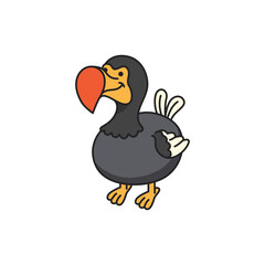 Cute cartoon Dodo bird vector illustration. © YKreatif