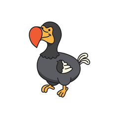 Cute cartoon Dodo bird vector illustration. © YKreatif