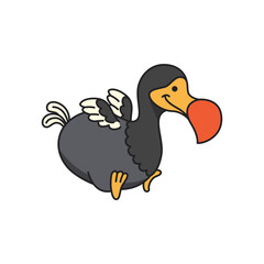 Cute cartoon Dodo bird vector illustration. © YKreatif
