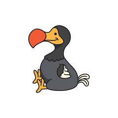 Cute cartoon Dodo bird vector illustration.  © YKreatif