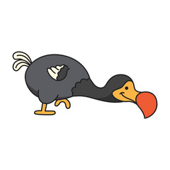 Cute Dodo bird icon cartoon illustration © YKreatif