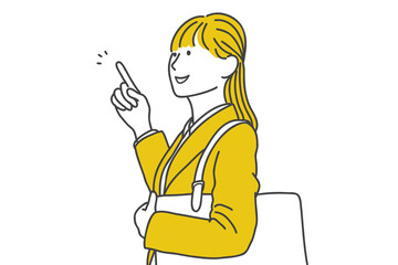 笑顔のスーツを着た就活生の女性