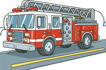 Firefighter illustration artificial intelligence generation.