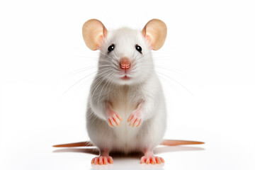 Rat isolated on white background.
