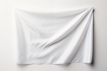 White empty flag isolated on white background.