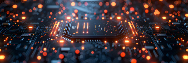 Circuit Board Technology Background,
 Intricate electronic circuitry displayed on a  