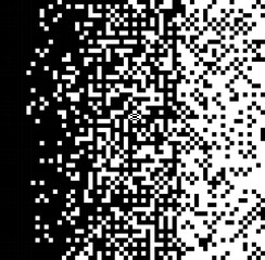 Halftone pixelate pattern. Black and white abstract background. Vector Format 