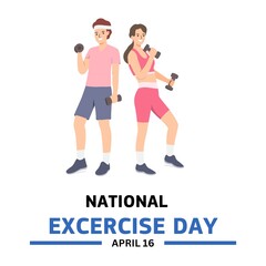 Fototapeta na wymiar National Exercise Day 