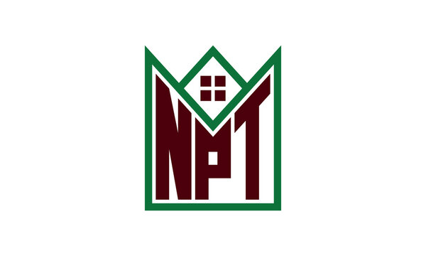 NPT initial letter builders real estate logo design vector. construction, housing, home marker, property, building, apartment, flat, compartment, business, corporate, house rent, rental, commercial