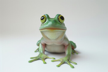 Obraz premium A Fish 3d render white background. Cute animal vocabulary for kindergarten children concept.