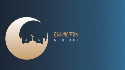 premium luxury eid al fitr design vector, banner, wallpaper, greeting background on social media and print media