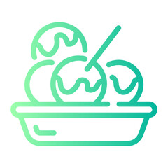 takoyaki Line Gradient Icon