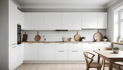Modern, contemporary clean kitchen, modern interior design