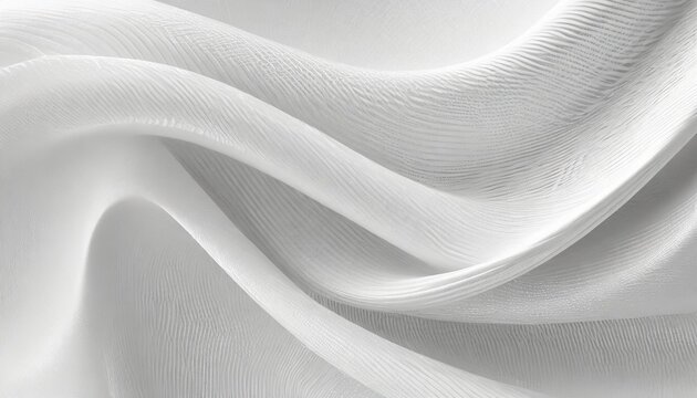 white background fabric texture silk fabric background white textile 3d wave background