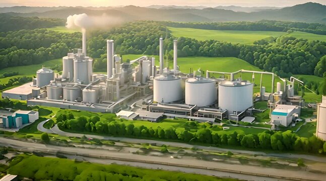 Green Industry Eco Power Factory Good environment ozone air low carbon footprint